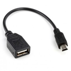 Шнур гнездо USB-A - штекер mini USB 5pin  100 мм