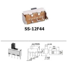 Переключатель движковый 2 положения SS-12F44 (1P2T) X-5mm