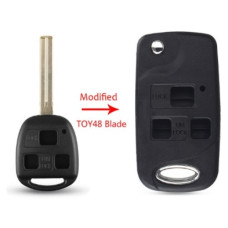 Корпус ключа TOYOTA 3 кнопки ( жало 45mm )