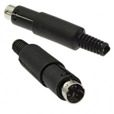 Штекер S-VHS на кабель 6 pin пластик Штекер S-VHS на кабель 6 pin пластик