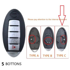 Корпус ключа Nissan 5 кнопок ( C )