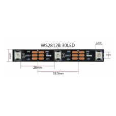 Светодиодная лента адресная smart RGB WS2812 5V 30 свет./м Светодиодная лента адресная smart RGB WS2812 5V 30 свет./м