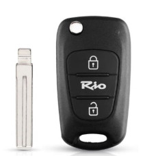 Корпус ключа KIA Rio 3 кнопки ( жало TOY40 )