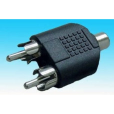 Переходник гнездо RCA - 2 штекера RCA  пластик