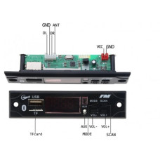 Встраиваемый MP3 плеер 12V USB, TF, FM Встраиваемый MP3 плеер 12V USB, TF, FM