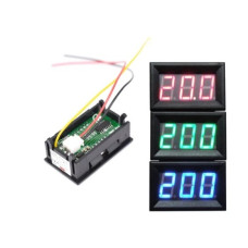Вольтметр 0.56" в корпусе 3pin 0-100VDC зеленый Вольтметр 0.56" в корпусе 3pin 0-100VDC зеленый
