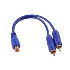 Шнур гнездо RCA - 2 штекера RCA  100 мм