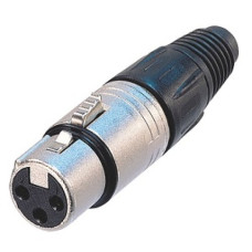 Гнездо CANON ( XLR ) на кабель металл HQ (1-00733) Гнездо CANON ( XLR ) на кабель металл HQ (1-00733)