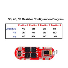 Контроллер заряда Li-ion аккумулятора BMS 3-5S 20A
