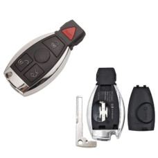Корпус ключа MERCEDES BENZ 3 кнопки (рыбка) + паника ( никель + жало ) крышка