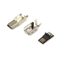 Штекер USB mini (5 pin) на кабель (без оболочки) Штекер USB mini (5 pin) на кабель (без оболочки)