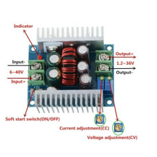 Понижающий преобразователь DC-DC 20A (6-40V ~ 1,2-36V) 300W Понижающий преобразователь DC-DC 20A (6-40V ~ 1,2-36V) 300W