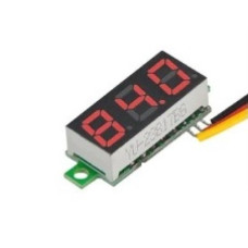 Вольтметр mini 0.28" без корпуса 3pin 0-100VDC красный Вольтметр mini 0.28" без корпуса 3pin 0-100VDC красный