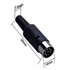 Штекер НЧ 8pin ( MIDI ) на кабель Штекер НЧ 8pin ( MIDI ) на кабель
