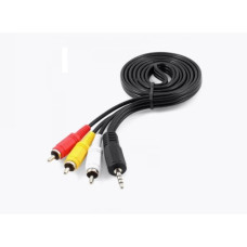 Шнур штекер 2,5мм 4pin - 3 штекера RCA 1,5 м Шнур штекер 2,5мм 4pin - 3 штекера RCA 1,5 м