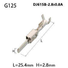 Клемма обжимная штекер G125 ( DJ615B-2.8x0.8A ) Клемма обжимная штекер G125 ( DJ615B-2.8x0.8A )
