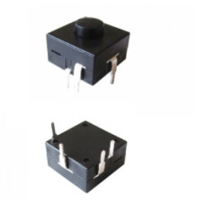 Кнопка миниатюрная на фонарик черная ON-OF 4pin SDT004