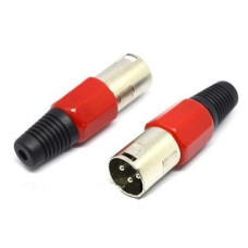 Штекер CANON ( XLR ) на кабель металл цветные Штекер CANON ( XLR ) на кабель металл цветные