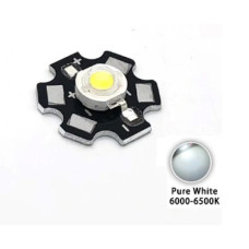 Светодиод 3W белый холодный 20mm 3,6VDC 200-240Lm 6000-6500K с радиатором Светодиод 3W белый холодный 20mm 3,6VDC 200-240Lm 6000-6500K с радиатором