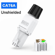 Штекер 8P8C  ( RJ-45 ) на кабель пластик ( CAT6A )