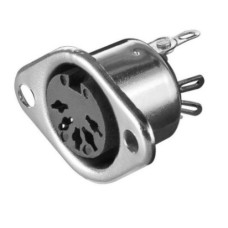 Гнездо НЧ 5pin ( MIDI) металл на корпус