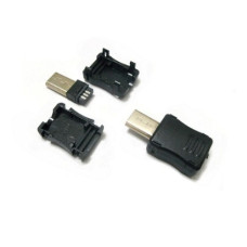 Штекер USB micro (5 pin) на кабель (в оболочке) черный 1 вид Штекер USB micro (5 pin) на кабель (в оболочке) черный 1 вид