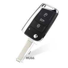 Корпус ключа Skoda Octavia A7 Seat Leon Altea Ibiza ( жало HU66 ) никель Корпус ключа Skoda Octavia A7 Seat Leon Altea Ibiza ( жало HU66 ) никель