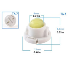 Лампочка авто T4.7 12V с креплением LED белый