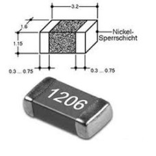 Конденсатор 0,015uF 50V smd ( 1206 ) 20%