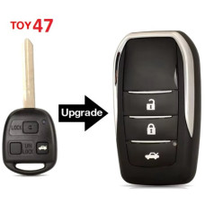 Корпус ключа TOYOTA 3 кнопки ( жало TOY47 ) усиленный