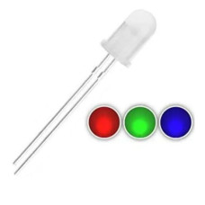 Светодиод 5мм RGB прозрачный красн-син-зел мигающий