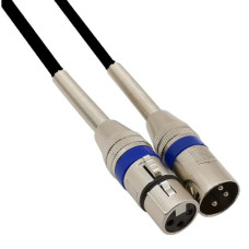 Шнур штекер CANON ( XLR ) - гнездо CANON ( XLR ) 1,5 м с пружиной