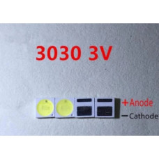 Светодиод LED подсветки TV 3,2-3,4V 1W 300 - 350мА ( 3030 ) Светодиод LED подсветки TV 3,2-3,4V 1W 300 - 350мА ( 3030 )