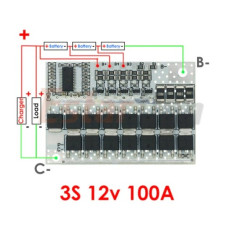 Контроллер заряда Li-ion аккумулятора BMS 3S 100A 12V Контроллер заряда Li-ion аккумулятора BMS 3S 100A 12V
