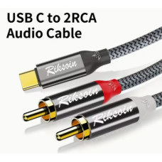 Шнур штекер USB Type-C - 2шт RCA 5 м Шнур штекер USB Type-C - 2шт RCA 5 м