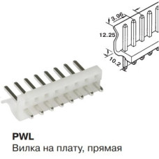 PWL-08 (DS1072-8 M) вилка в плату 8 pin 3.96мм PWL-08 (DS1072-8 M) вилка в плату 8 pin 3.96мм
