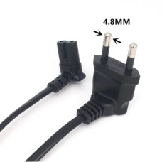Шнур сетевой 220V 1,5м HQ 2х0,75mm черный угловой для Samsung Philips Sony LED Шнур сетевой 220V 1,5м HQ 2х0,75mm черный угловой для Samsung Philips Sony LED