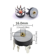 Резистор переменный RV16MM B103 ( 10 кОм ) с выключателем ( в плату ) Резистор переменный RV16MM B103 ( 10 кОм ) с выключателем ( в плату )