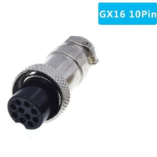 Гнездо GX16-10 pin металл на кабель