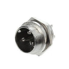 Штекер GX16-3 pin металл монтаж 15A 250V